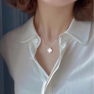 MOP Clover Pendant Necklace